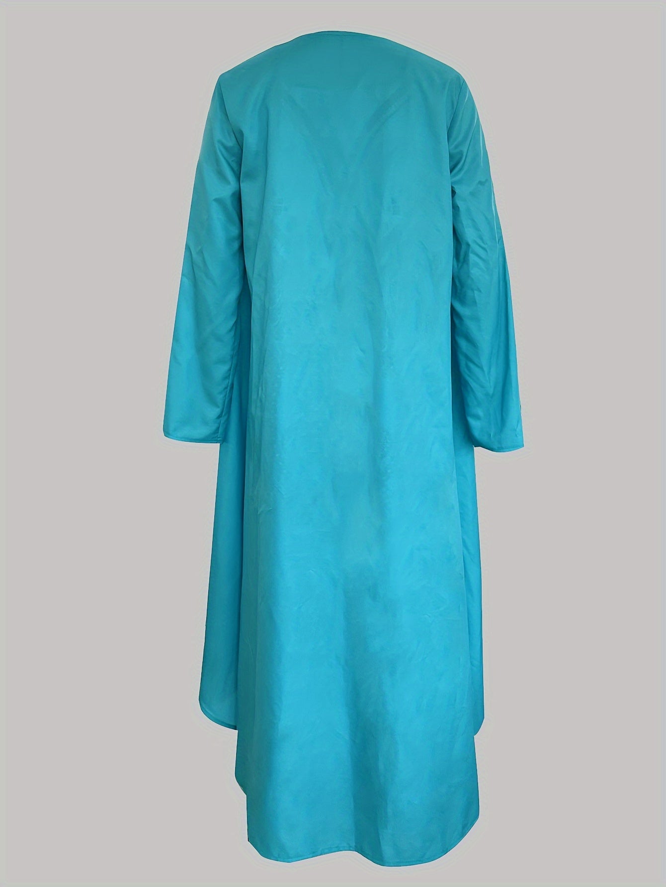 Women's Boho-Chic Two-Piece Ensemble - Long Sleeve Kimono Top & V Neck Cami Maxidress with Exotic Graphics, Perfect for Diverse Occasions
